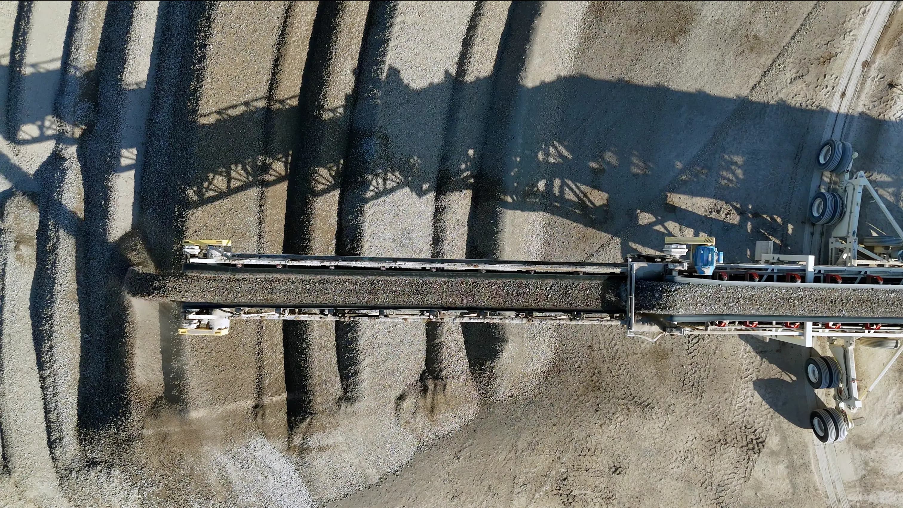 Laredo Aggregates conveyor system aerial view